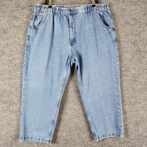 Haband Casual Joe Jeans Mens 46/XS Light Wash Elastic Waist Blue Straight Leg